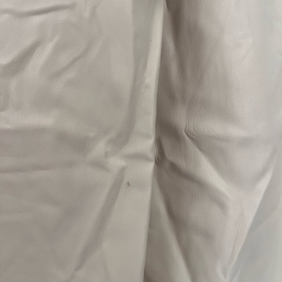NWOT ZARA Ecru Wide Leg High Waist Vegan Leather Trouser Pant M - Picture 16 of 16